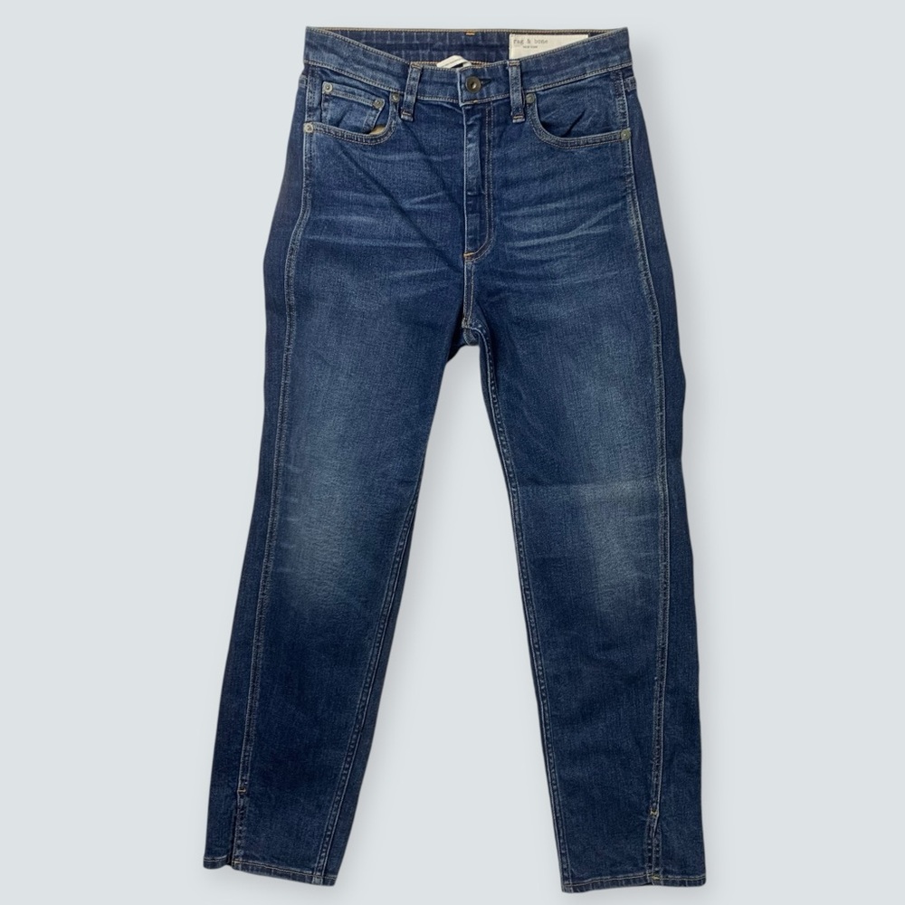 RAG & BONE NINA High-Rise Cigarette in MANCHESTER with SLIT Size 27 in EUC